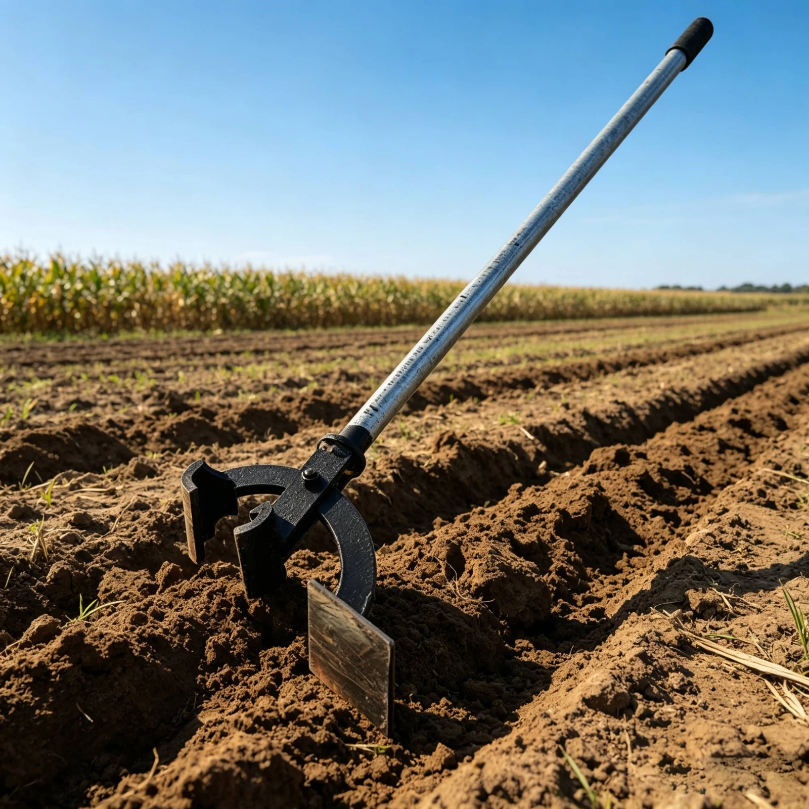 Long Handled Root Puller with Curved Frame Underground Growth Remover Agricultural Tool for Garden Weed Removal