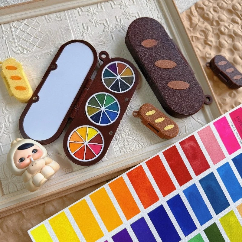 

Holbein Opaque Solid Watercolor 24 Colors One-eighth Watercolor Box Portable Watercolor Palette Art Supplies for Artist