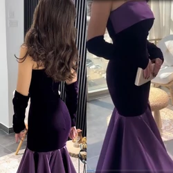 Customized  Jiayigong  Velour Elegant Fashion Strapless Off-the-shoulder Mermaid Evening es Open Back S Custom