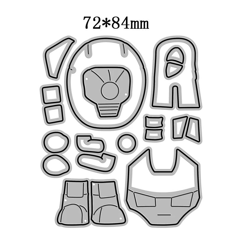 New Mask Armor Decoration Craft Embossing Mold 2022 Metal Cutting Dies for DIY Decorative Scrapbooking Album Card Making