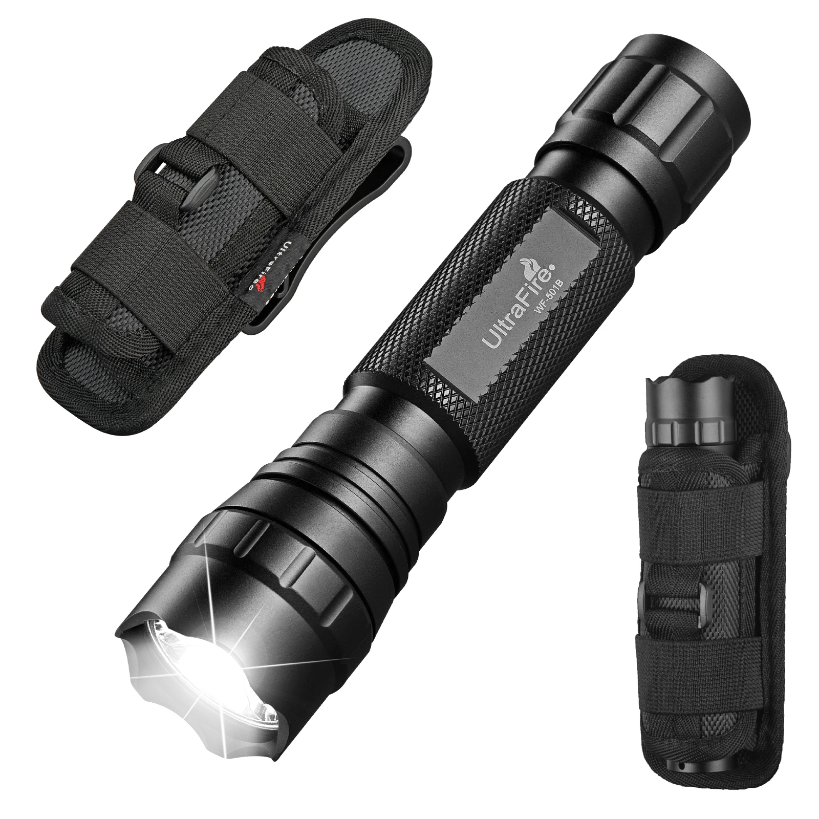 UltraFire WF-501B Tactical Flashlight 1/3/5 Mode 1200LM 280M Army Flashlight Military Duty Torch Super Bright Small Flash Light