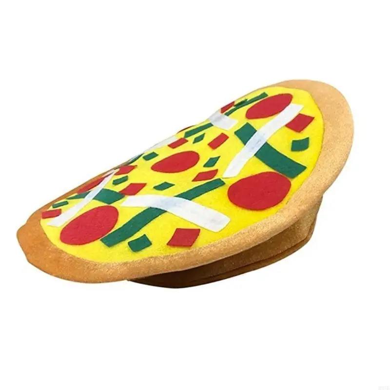 B95F Cappello da pizza, Cappello da festa Divertente novità Cappello Accessori per costumi Halloween Adulti Bambini