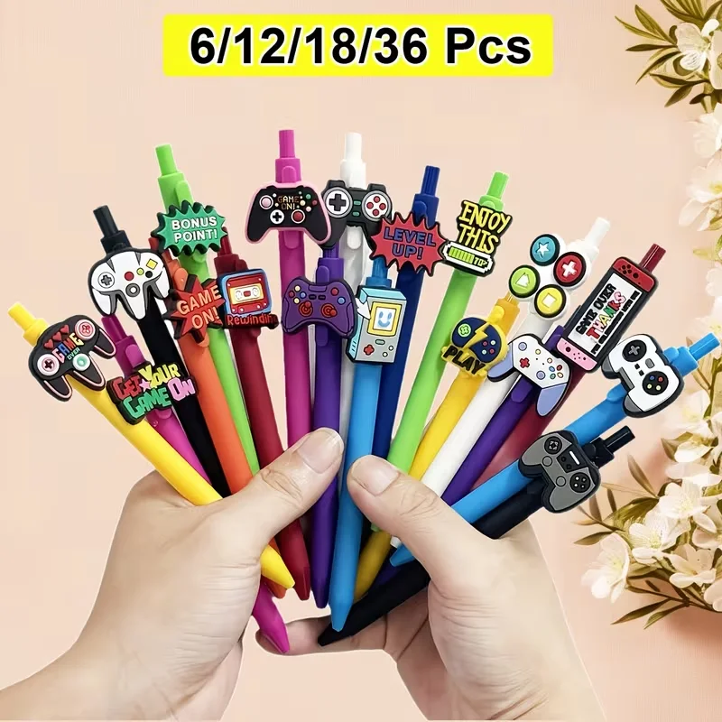 

6/12/18 PCS game console shaped ballpoint pen, extendable, video game theme, emotional support, fun office stationery gift