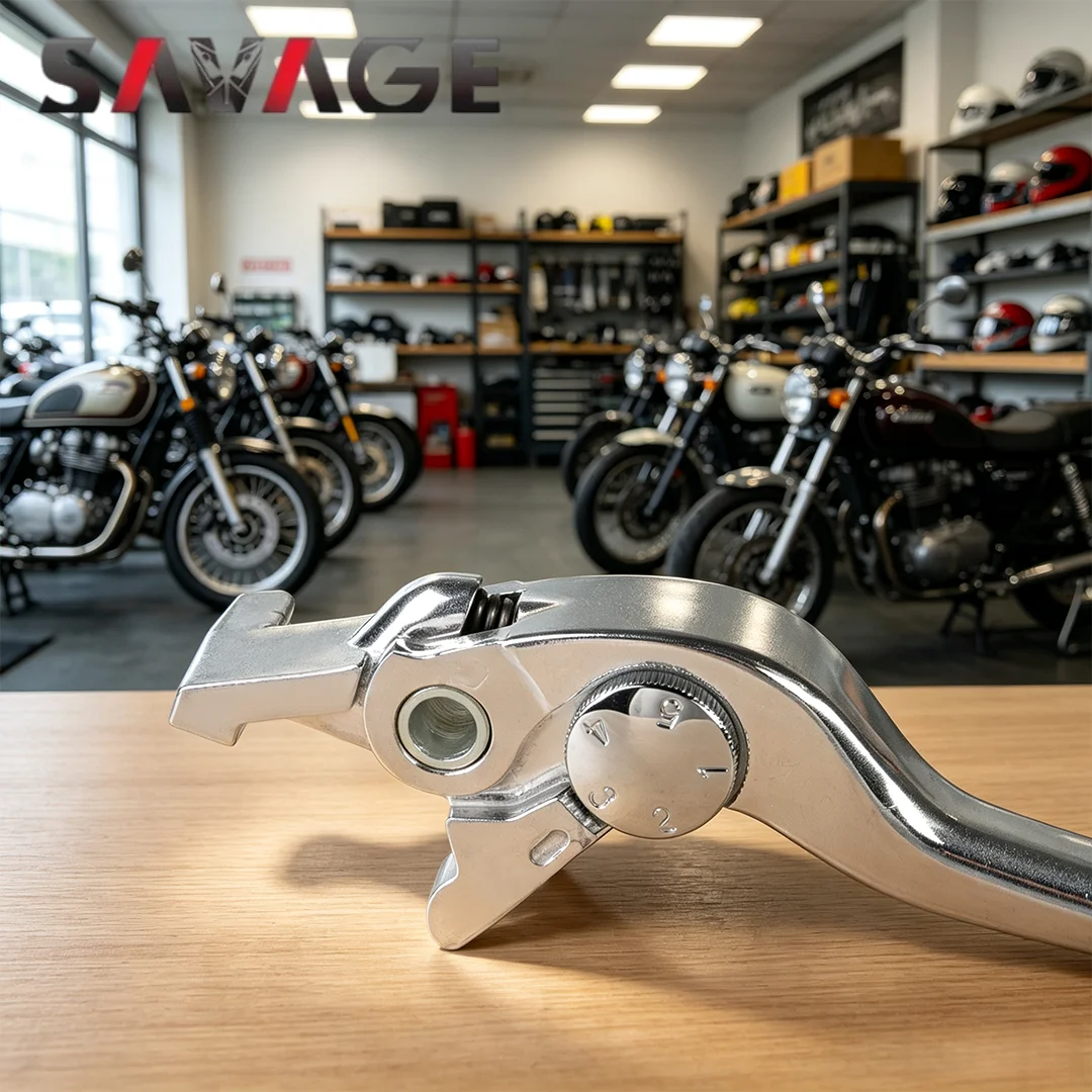 SAVAGE FT6 Brake Lever OBL-FT6 Alu Diecast Zinc Silver OEM Direct Fit for Triumph Tiger Sport 660 800 Quick Change