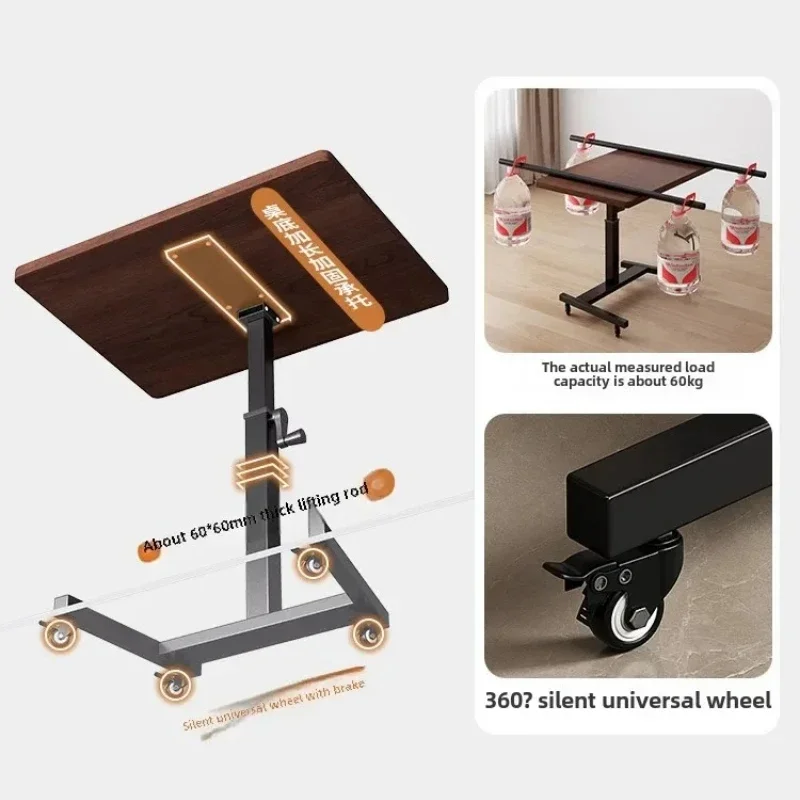 高さ調節可能なコンピューターデスク ライブストリーミング用のモバイル小型デスク ホームスタディオフィスデスク スタンディングエスクリトリオ ゲームデスク