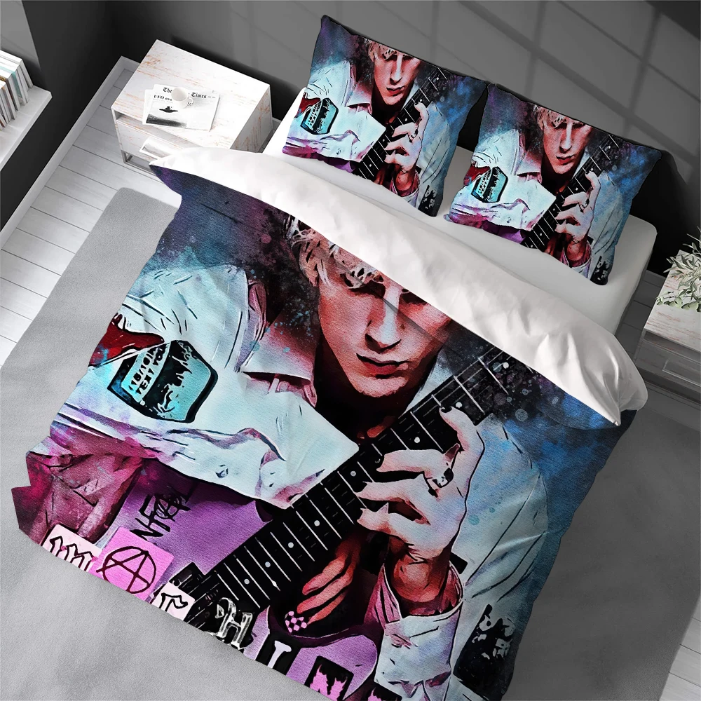 

Комплект постельного белья Singer M-Machine Gun K-Kelly, 3 предмета, мягкий хлопок, для дома, студенческого общежития, подарок