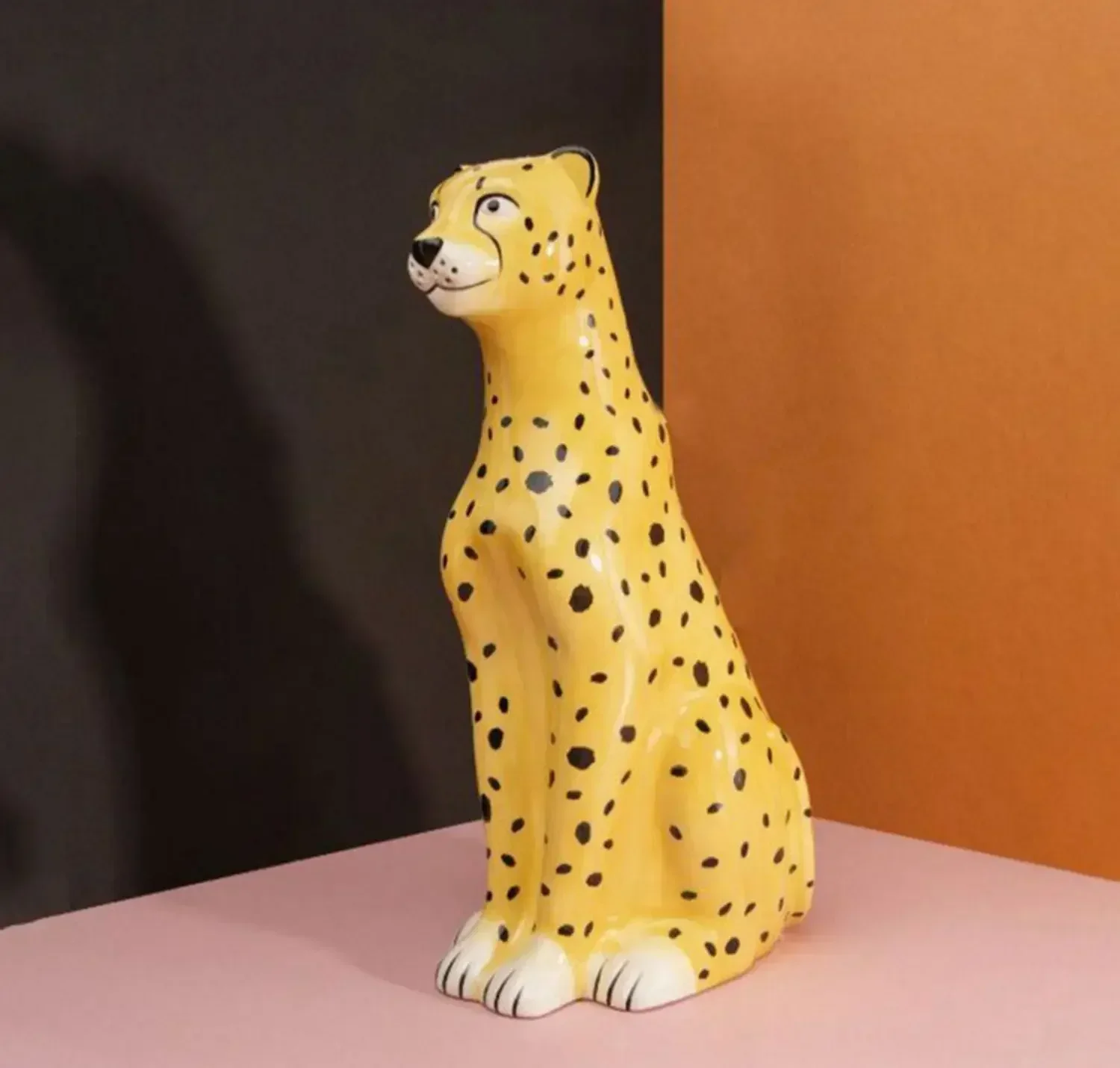 Cheetah ceramic vase living room flower arrangement Hot sales