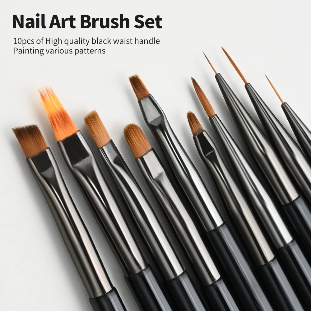 7/9/10pcs Nail Art Pen Brush UV Gel DIY Painting Liner Pen Set Gel UV Polish Design for Professional Manicure Painting Tools