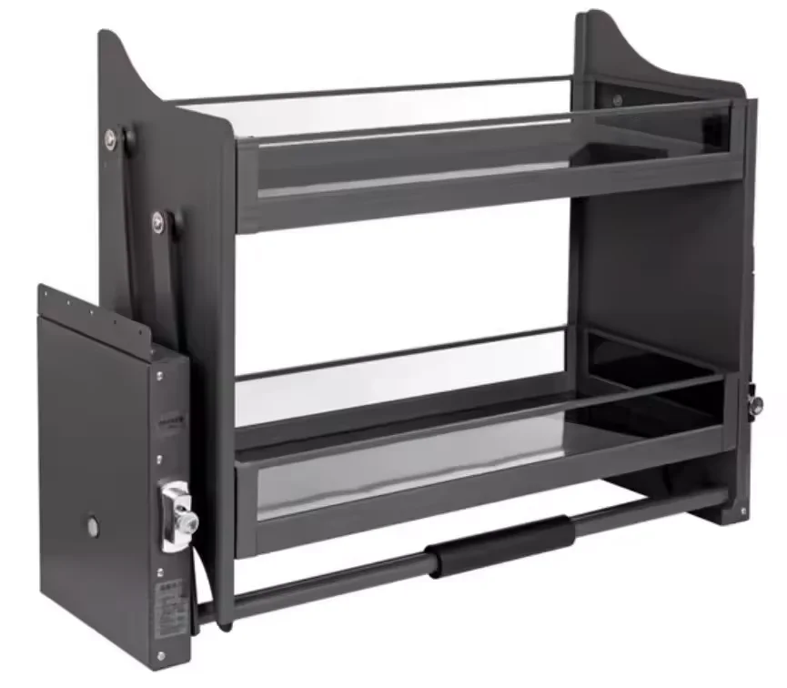 Pull Down Shelf Kitchen Lift Basket Organizer Cabinet Automatic Basket Elevator Basket