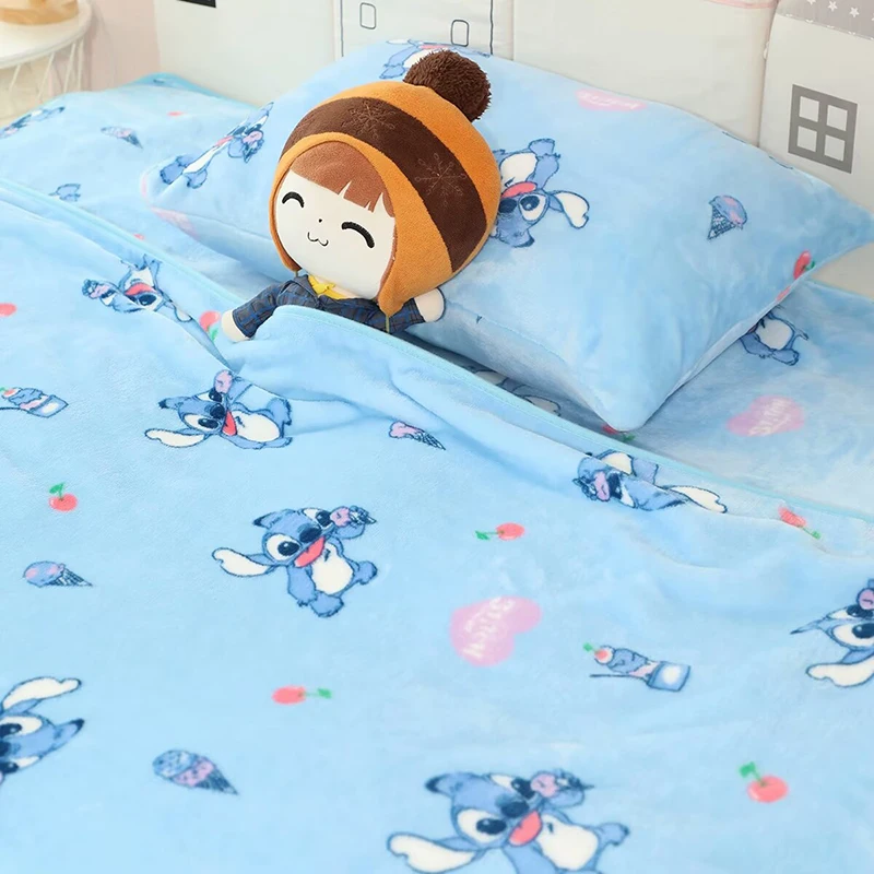 Anime Stitch Plush Blanket Lovely Cartoon Koala Quilt Soft Sofa Cover Summer Nap Blanket Kawaii Animal Room Decor