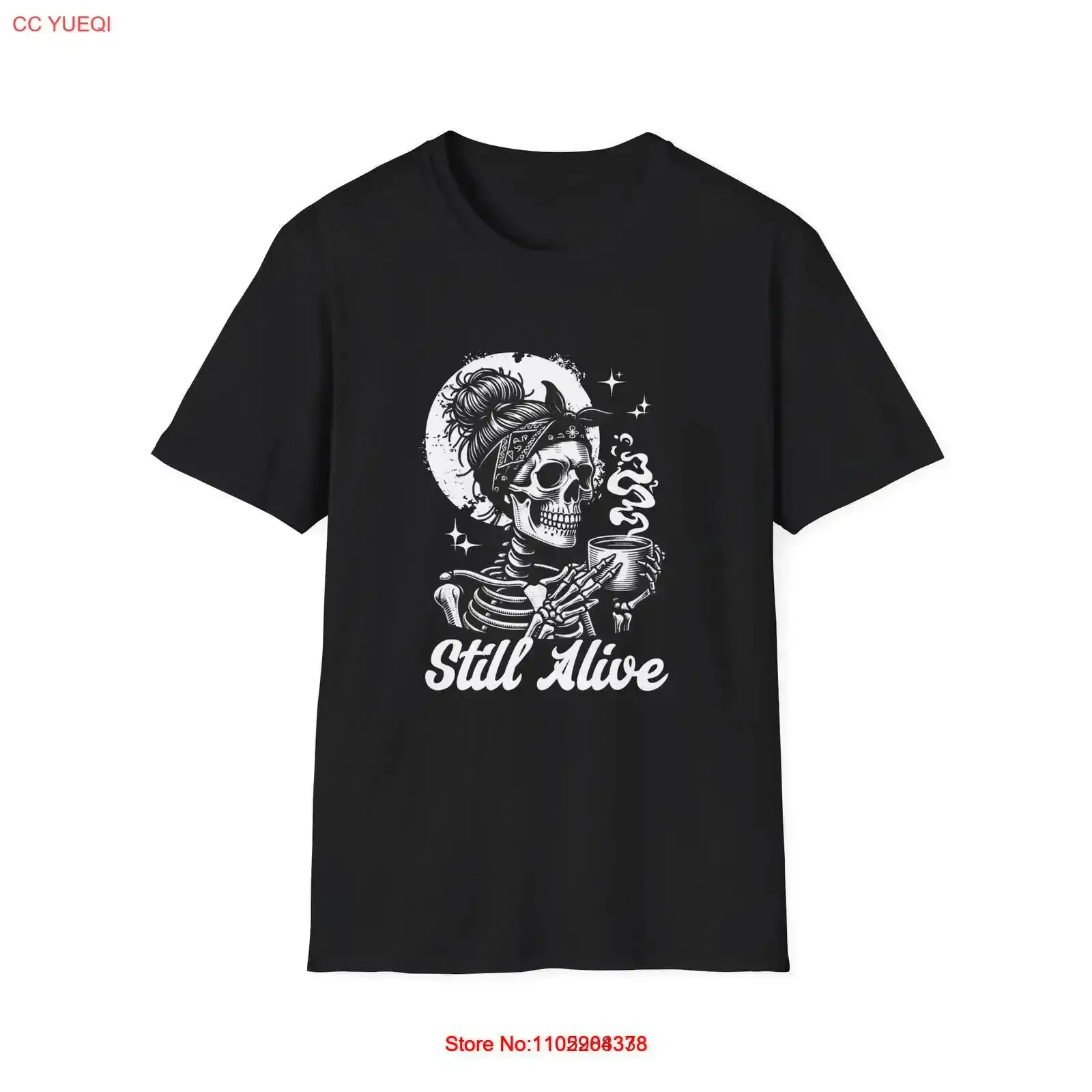 Toujours vivant café adulte Humor Softstyle t-shirt vintage lavé graphique confortable légèrement streetwear mode homme vintage