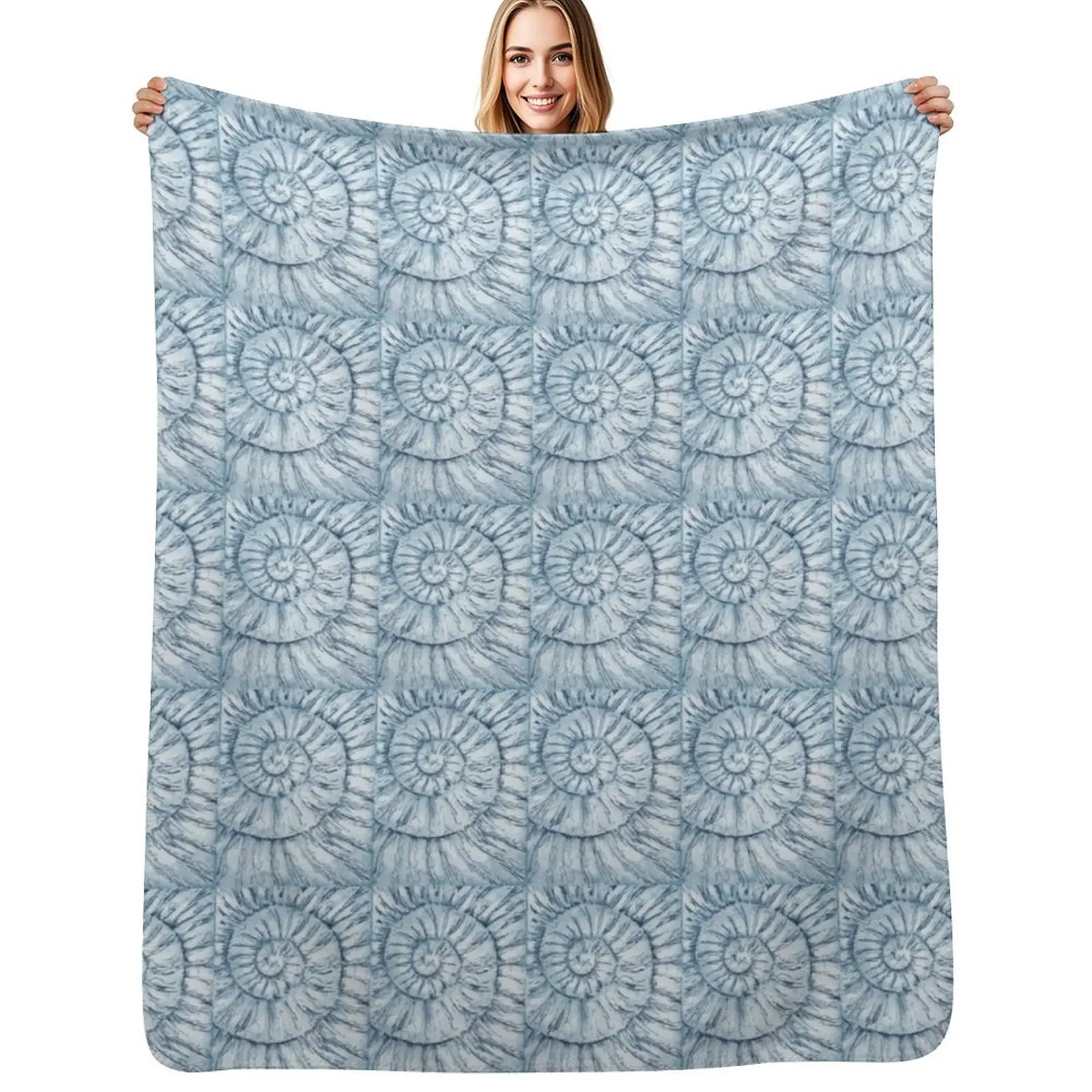 

Ammonite no.34 - 100 ammonite project Throw Blanket Decorative Beds for sofa Designers Sleeping Bag Blankets