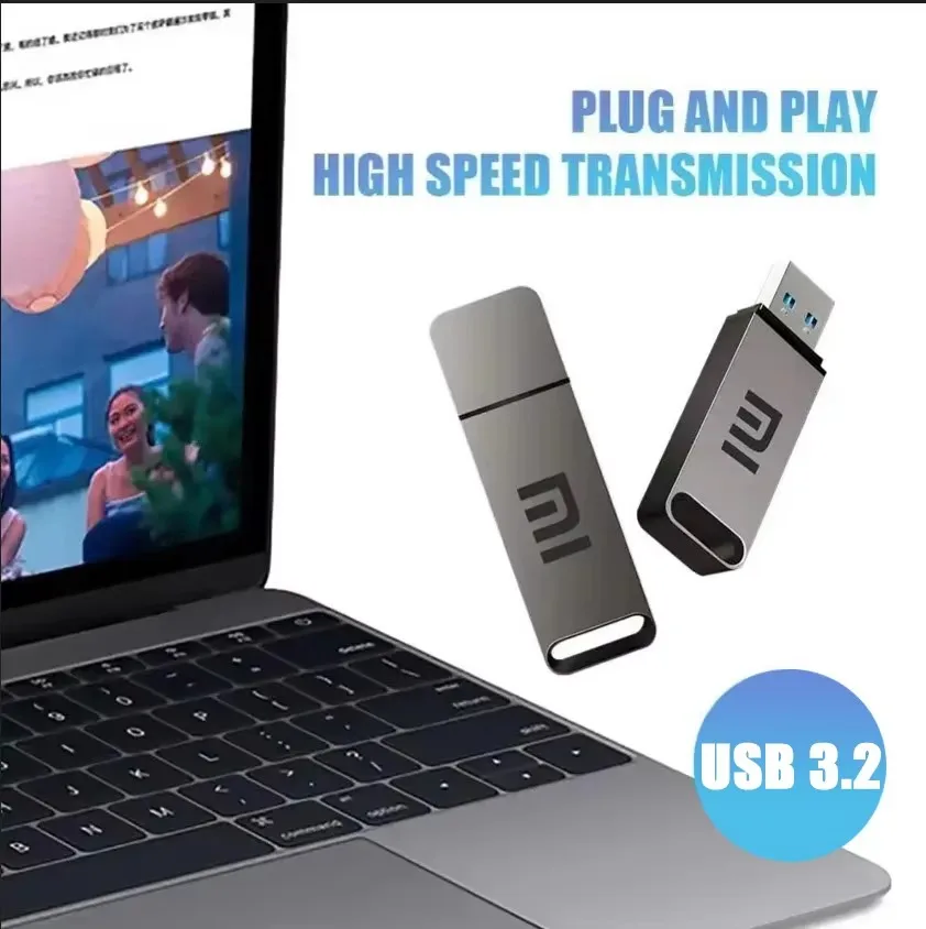 Xiaomi-Mini clé USB étanche, 16 To, USB 3.2, transfert haute vitesse, métal, type C, U, SSD, portable, mémoire flash