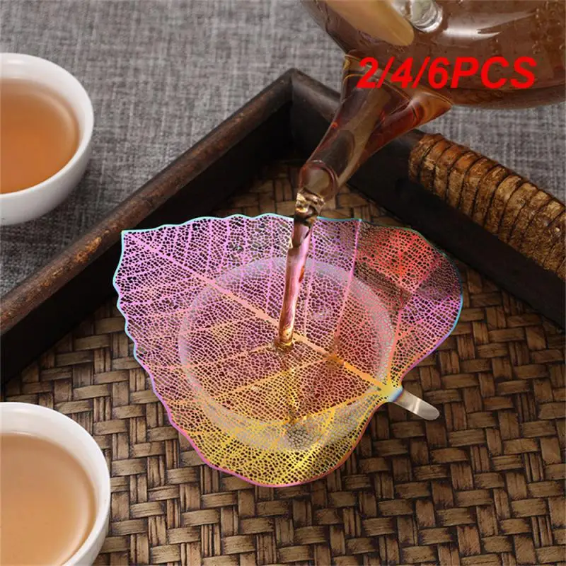 2/4/6PCS Filter Tea Filter Leaves Wide Fashionable A Variety Of Colors To Choose From Bodhi Vein Creative Modeling Tea Set