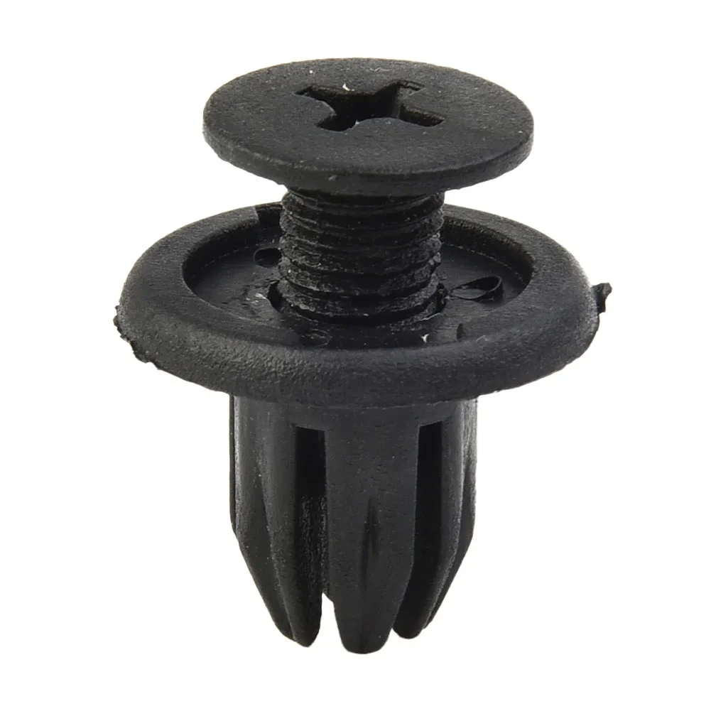 50Pcs 10mm Black Car Truck Bumper Fender Rivet Clips High Quality Auto Fastener Retainer Plastic Rivet Clips Accessories