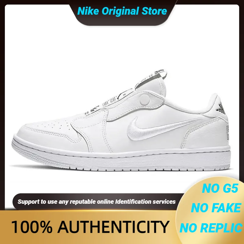 Nike Jordan 1 Retro Low Slip White Black Women's Sneakers shoes AV3918-101