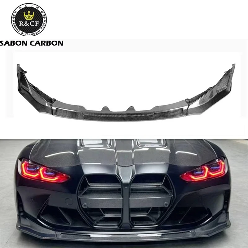 Front Bumper Lip 3PC Design Vor Style Carbon Fiber Spoiler Lip for BMW G80 M3 G82 M4 2020+