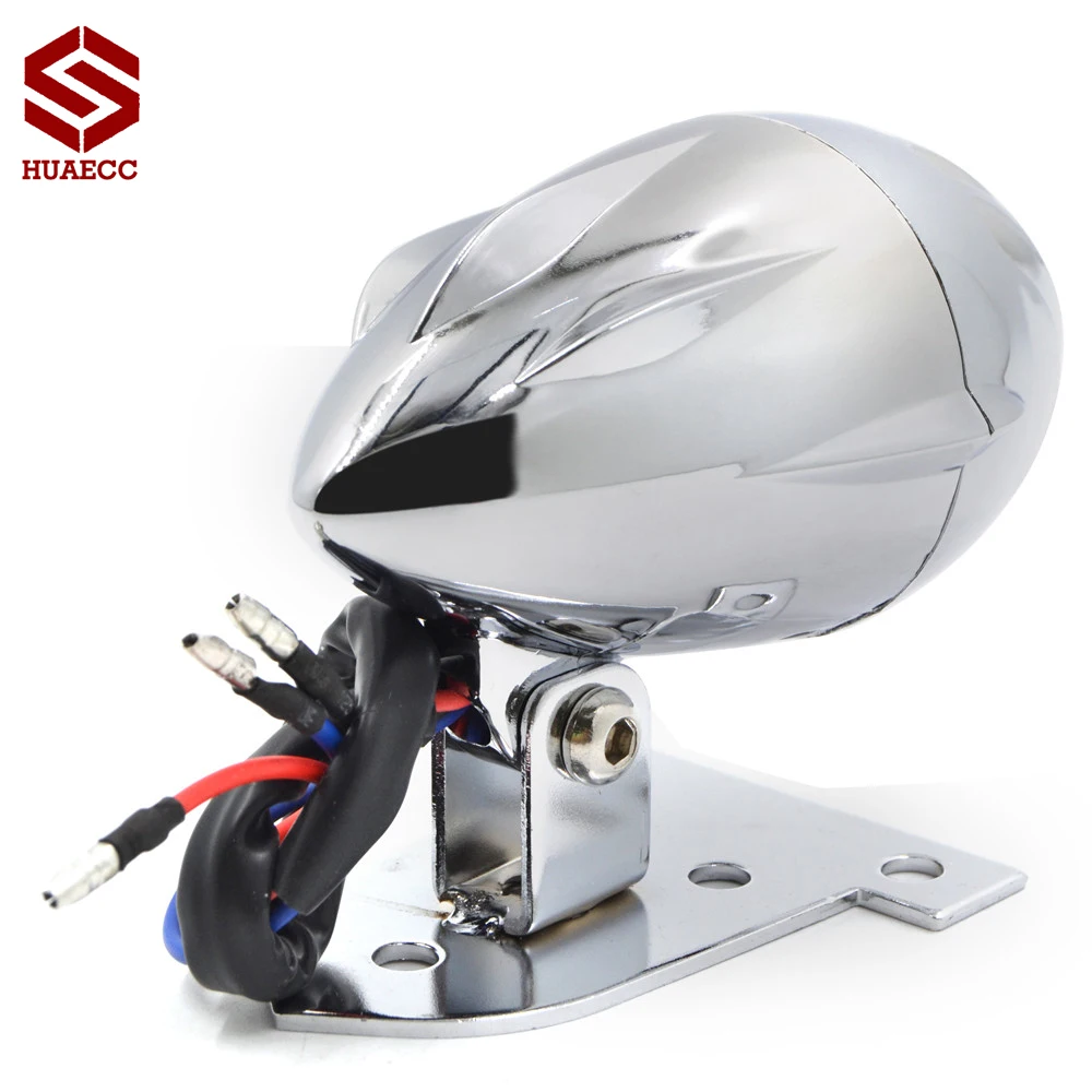 Universal Vintage Taillight Grill Brake Stop Lamp Motorcycle Retro Custom Tail Light For Harley Bobber Dyna Cafe Racer view 2