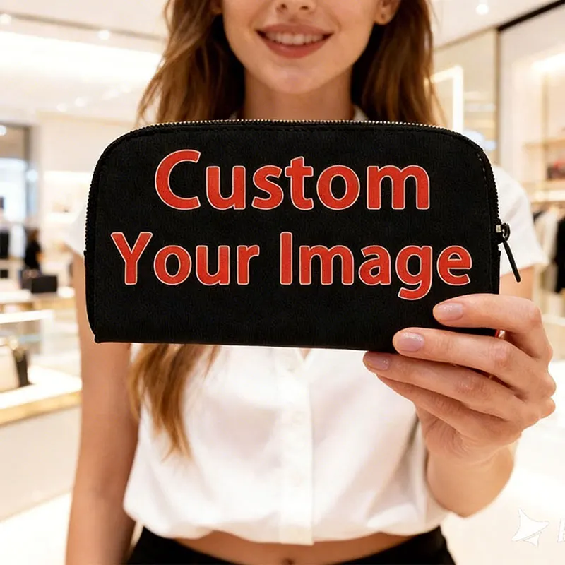Customize Your Image / Name Print Long Wallet Women Men Casual Purses Clutch Bags Phone Card Coin Money Holder Bag Gift