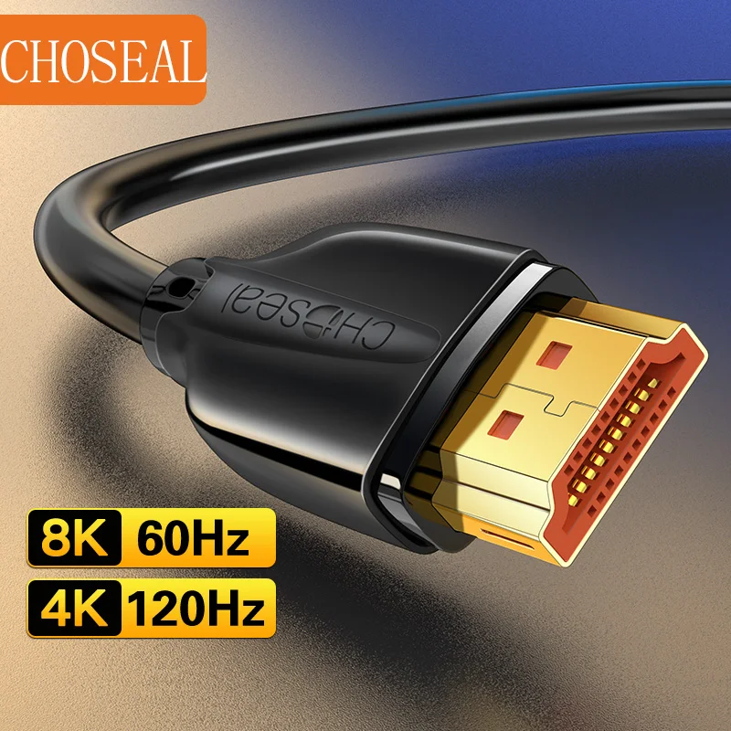 CHOSEAL 8K HDMI-compatible Cable 2.1 48Gbps High Speed HDMI-compatible Cord 4K@120Hz 8K@60Hz HDCP HDR for TV/PS4 HDTV/Blu-ray