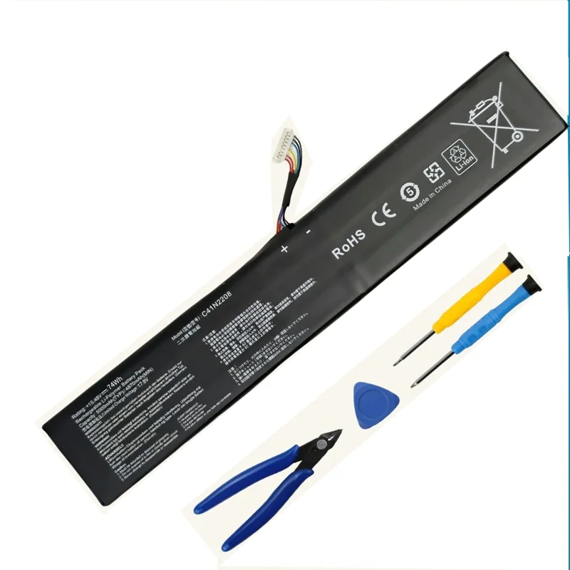 C41N2208 Battery For ASUS ROG ALLY Gaming Handheld series of RC71L/PC71L high capacity of 74Wh mod upgrade