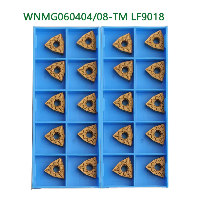 10pcs WNMG060404 WNMG060408 TM LF9018 Carbide Inserts DESKAR CNC Lathe External Turning Tools WNMG Blade Cutter Tool for Steel