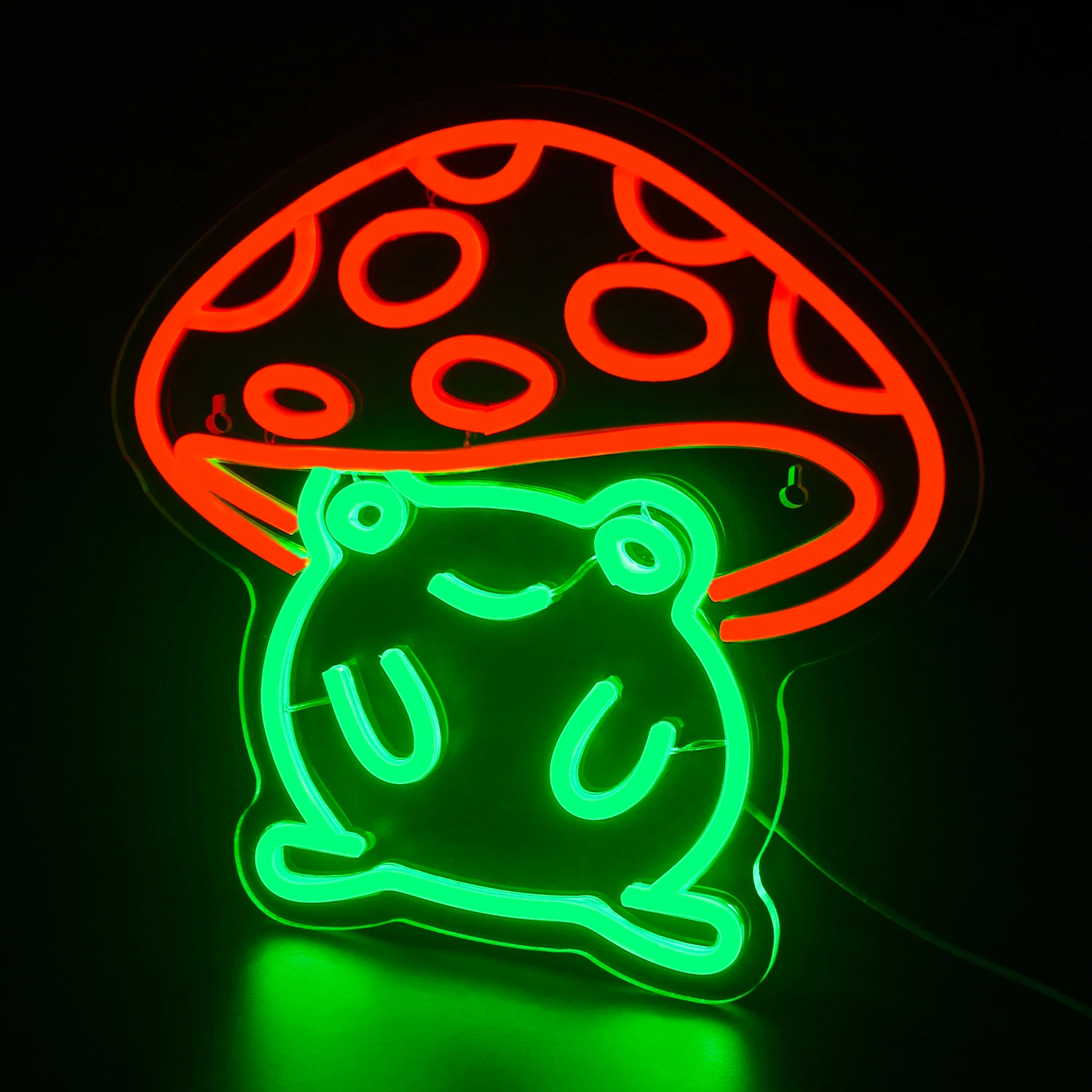 

Mushroom Frog Neon Sign Used for Wall Decor Green Red LED Neon Sign Bedroom Children's Room Family Bar Party Classroom Game Room