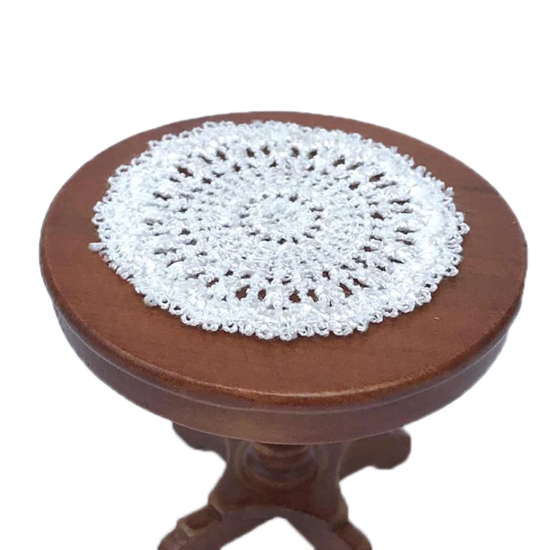 Mini napperon de Table pour maison de poupée 1:12, 2 pièces, modèle de scène, meubles de décoration