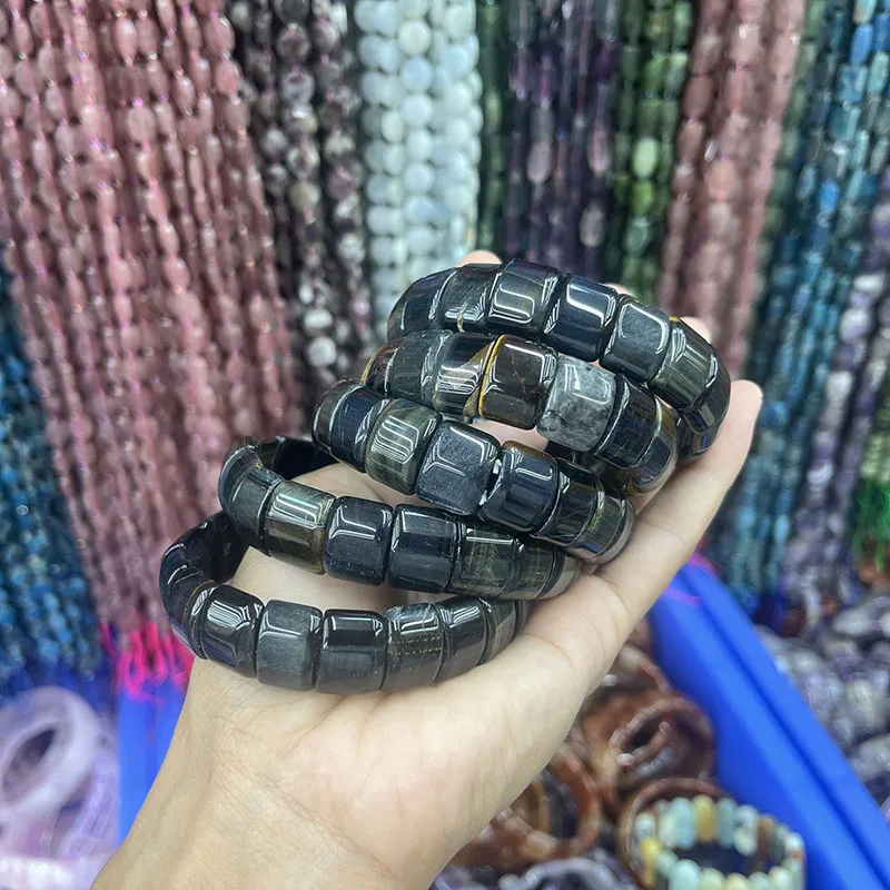 Unidad de una pieza, 10x14mm, superventas, ojo de tigre azul Natural, artesanía, cristal curativo, joyería de moda, regalo para amigo