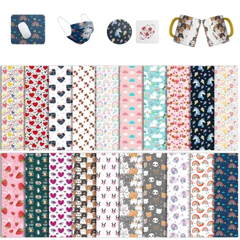 WOWOCUT 불융성 전사 잉크 시트 1 PCS 12 