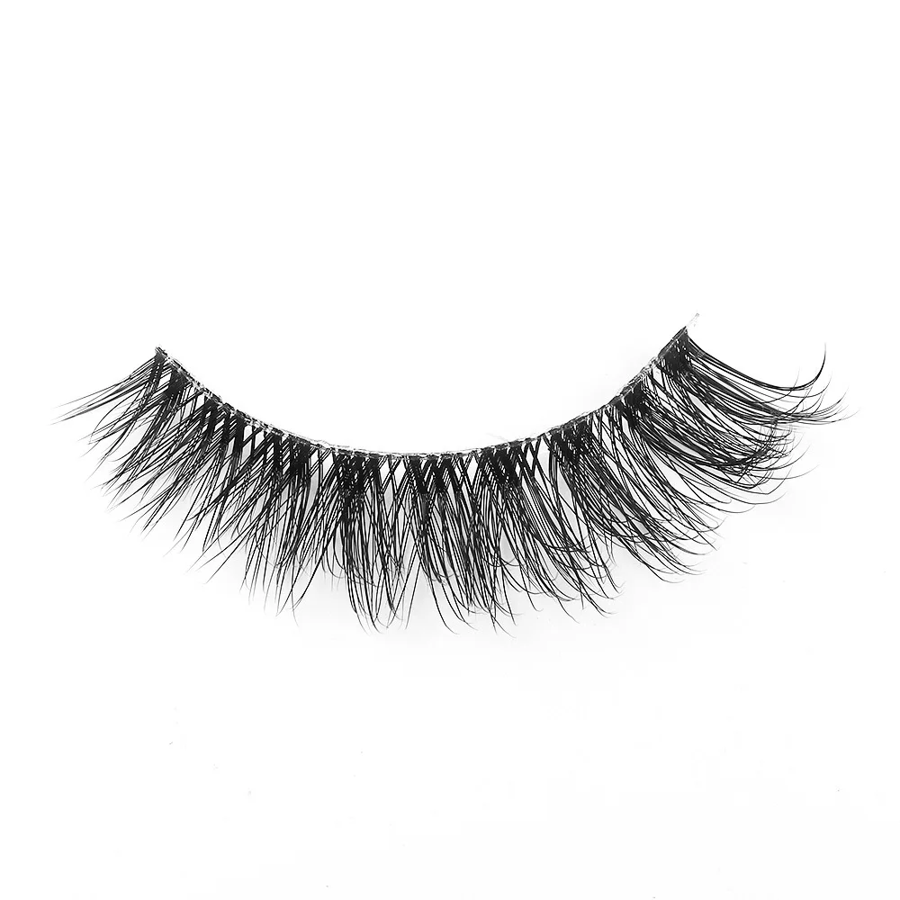 Invisible band Lashes 10 Pairs 3D Faux Mink Lashes Natural short Transparent Terrier Lashes Clear Band Soft Eyelashes Extension
