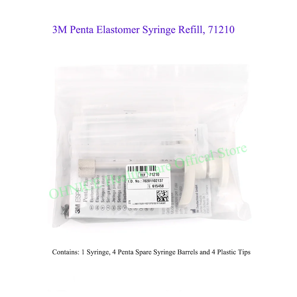 3M ESPE Penta Elastomer مجموعة حقنة بلاستيكية 3M Impregum مطاطا حقنة عبوة 71210 ناقل مواد الانطباع الأسنان