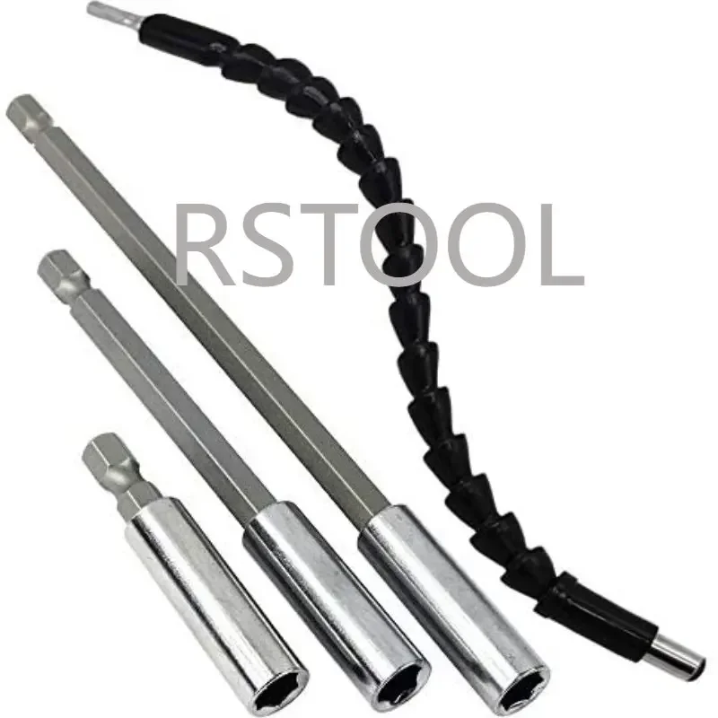 Magnetic Socket Bit Holder Extension, 3pcs 1/4 inch Heavy-duty Hex Shank Quick Change,11.6