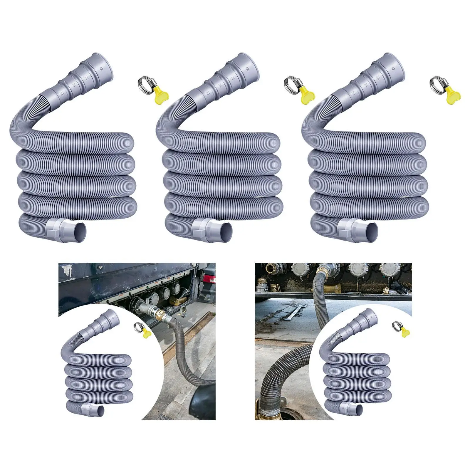 

Комплект труб для сточных вод заменяет легко устанавливаемый герметичный дренажный шланг