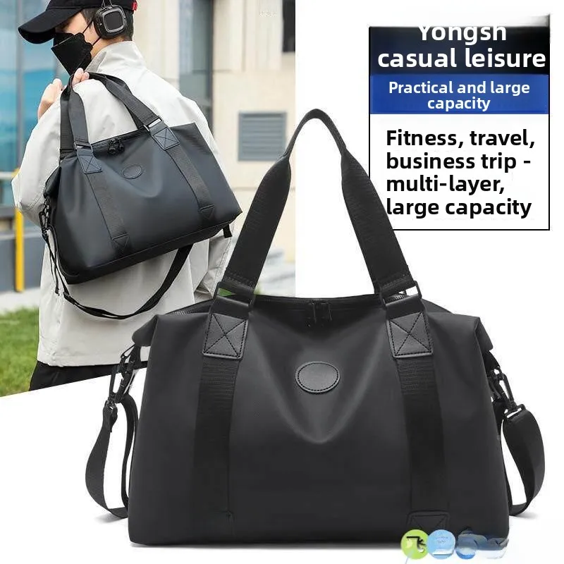 

Sporty Large Capacity Crossbody Bag for Business Travel Lightweight Short Trip Luggage Storage Single Shoulder Handheld Bag