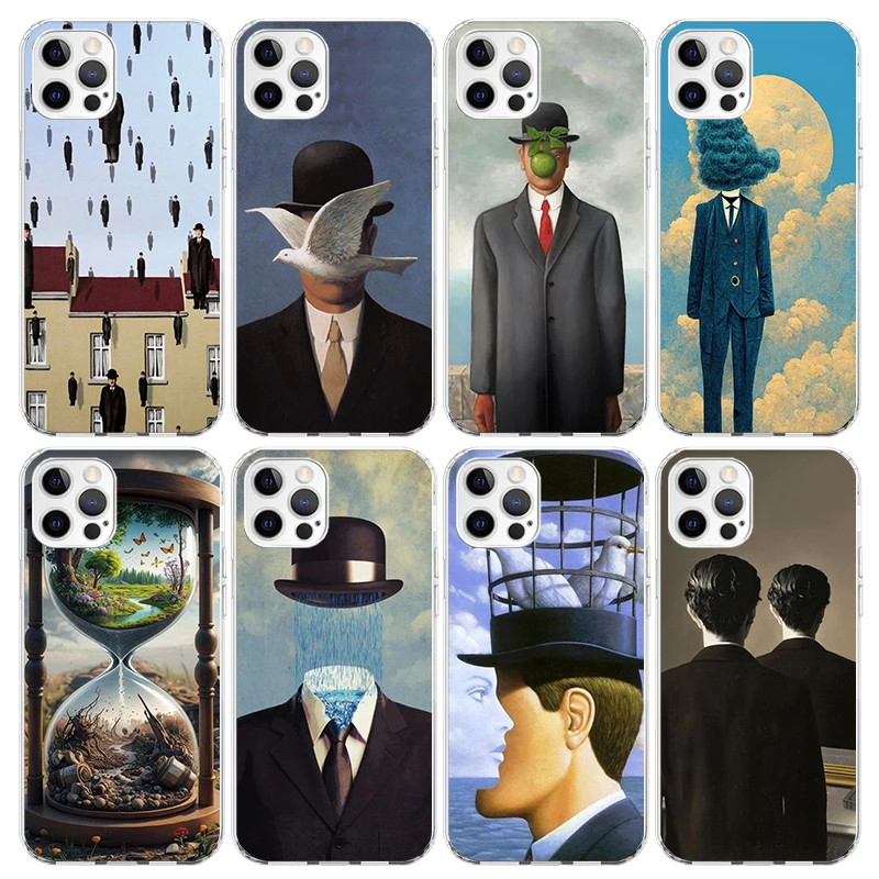 Чехол для телефона Rene Magritte Art для iPhone 16, 15, 14, плюс 13, 12, Mini 11 Pro Max, чехол 16E X XS 7 SE, силиконовый чехол с принтом, чехлы Чехол для телефона Rene Magritte Art для iPhone 16, 15, 14, плюс 13, 12, Mini 11 Pro Max, чехол 16E X XS 7 SE, силиконовый чехол с принтом, чехлы