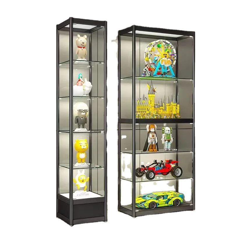 custom.Hot Sale Stackable Car Model Showcase Toys Lockable Cabinet Display Toy Model  Display Shelf With Led Light