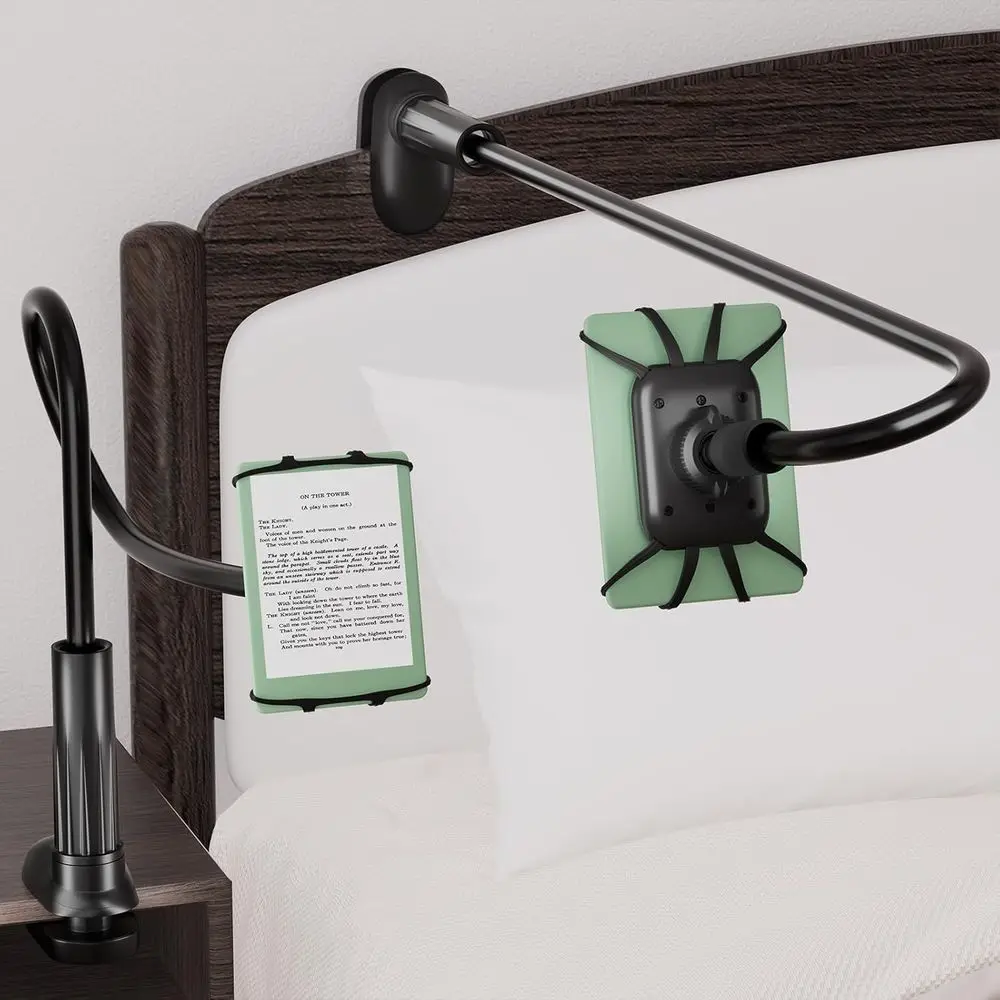 

Universal Adjustable Clamp Mount Holder for Bedside Reading - Suitable for Tablets 4-10 inches