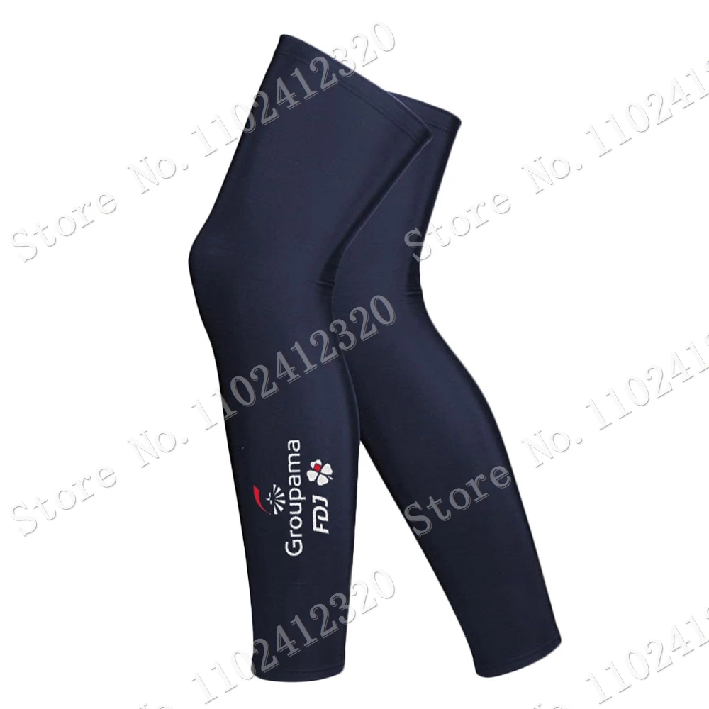 Blue FDJ Cycling Team 2023 Leg Warmers UV Protection Wout van Aert Cycling Arm Warmer Road Bike Leg Sleeve MTB