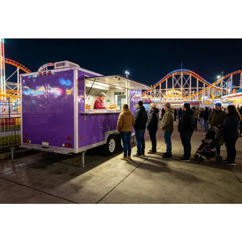 Customizable Appearance Customized Mobile Food Trailer With Kitchen Equipment Europe Ice Cream Vending Van Fast Food Cart