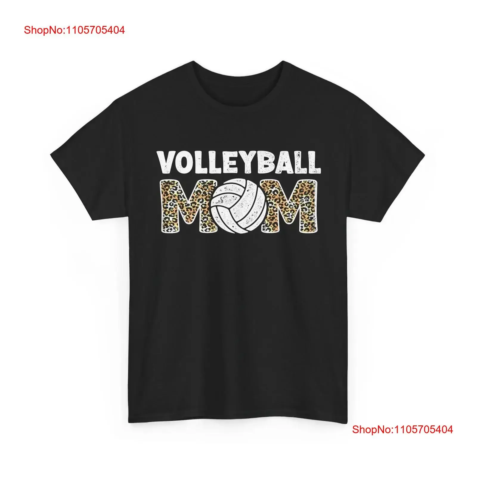 Volleyball Mom Leopard T Shirt Sports Fans Player Women long or short sleeves vintage Washed Slightly fashion Stylish Stretched