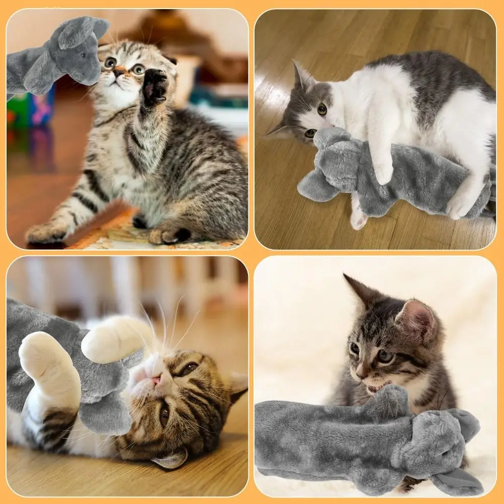 Pluche Kat Worstelspeelgoed Marionet 38cm Veilige Interactieve Handschoen Kattenspeelgoed Leuk Spelen Zacht Kat Worstelen Handschoen Handpoppen Dierenliefhebbers