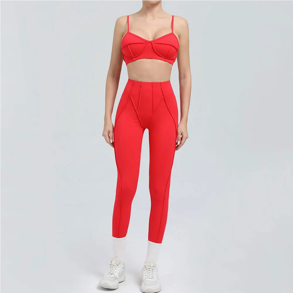 

Women's Tracksuit 2 Pieces Seamless Yoga Set Workout Push Up Sportswear Gym Clothing High Waist Leggings Fitness Sports Suits