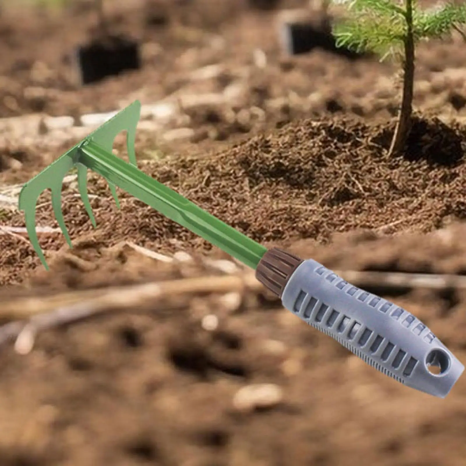

Weeds Puller 5 Teeths Long Handle Leaf Rake for Backyard Gardening Vegetable