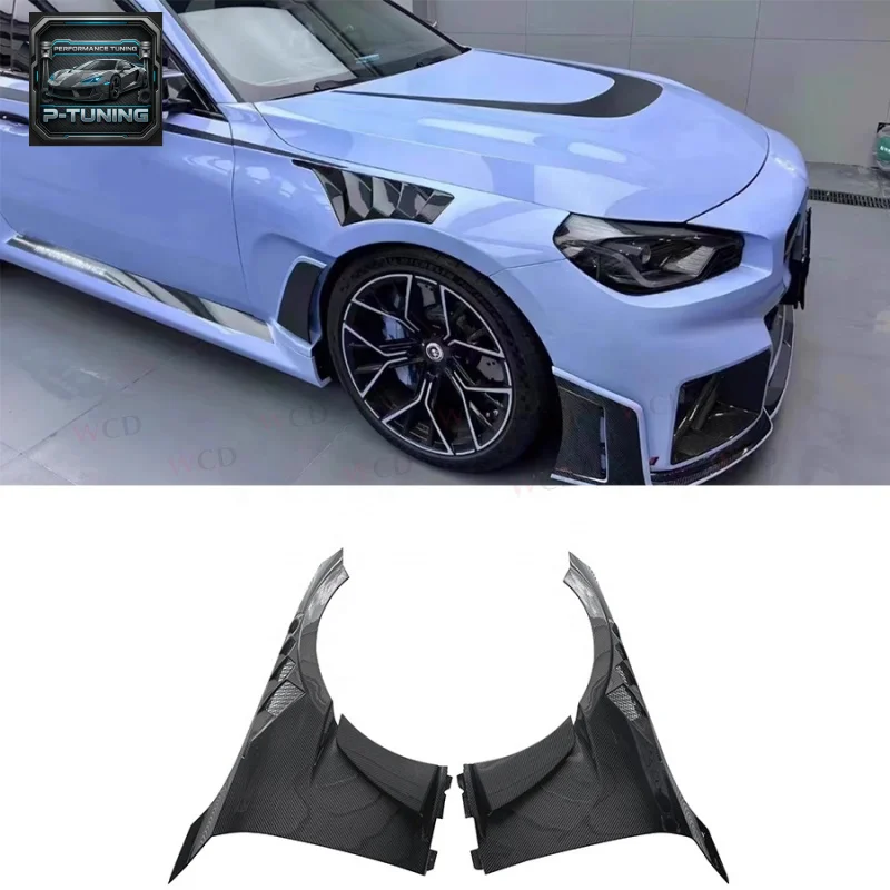 

Ap Style Carbon Fiber Front Bumper with Side Fender 2023+ for BMW M2 G87 New Air Intake Mudguard Car Bodykit