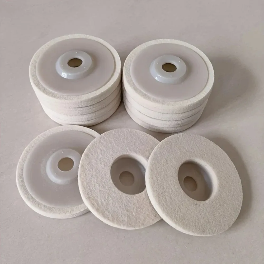Mirror Polishing Discs - Angle Grinder Grinding Stainless Steel Woodworking Furniture Glass Polishing Felt Wheels for Easy Gr view 3