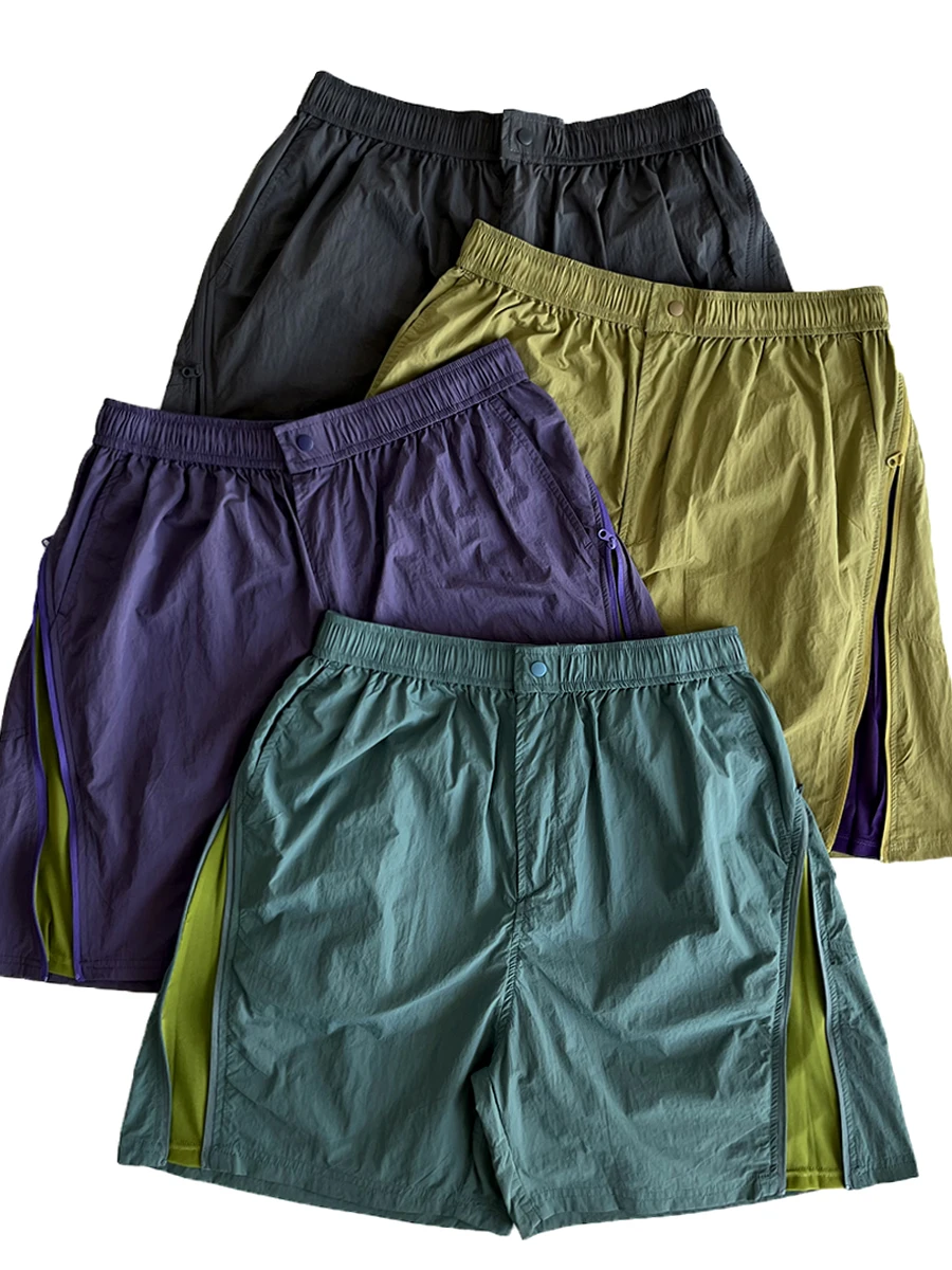 

Ретро-брюки-карго с контрастными вставками, функциональные, свободного кроя, прямые, с коротким рукавом, с множеством карманов, с боковой молнией, быстросохнущие, для работы и спорта, пятичастные