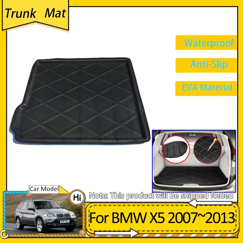 

Car Trunk Mat for BMW X5 E70 2007~2013 2008 2011 Accsesories 5 Seats Luggage Boot Cargo Pad FLoor Waterproof Carpet EVA Material