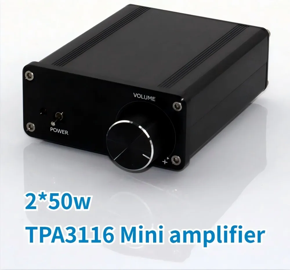 Mini Amplifier 2-channel Amplifier Class D Amplify 50W *2 Power Audio Amplifier 2.0 TPA3116 Digital amp DC18V-24V