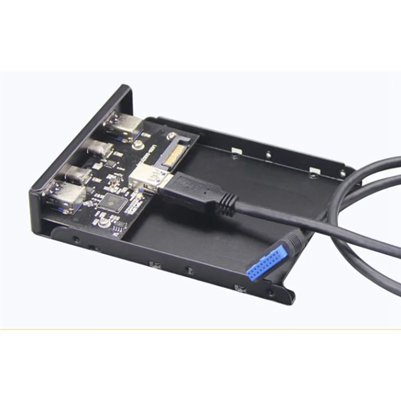 

USB-концентратор USB C-концентратор 3,5-дюймовый гибкий диск Передняя панель 2-портовый USB 3.0 + 2-портовый USB 3.1 Тип C 20-контактный разъем